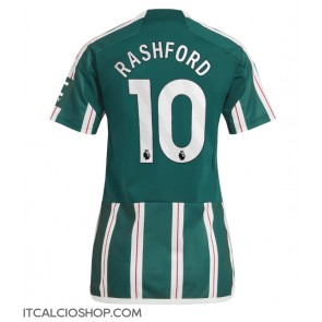 Manchester United Marcus Rashford #10 Seconda Maglia Femmina 2023-24 Manica Corta